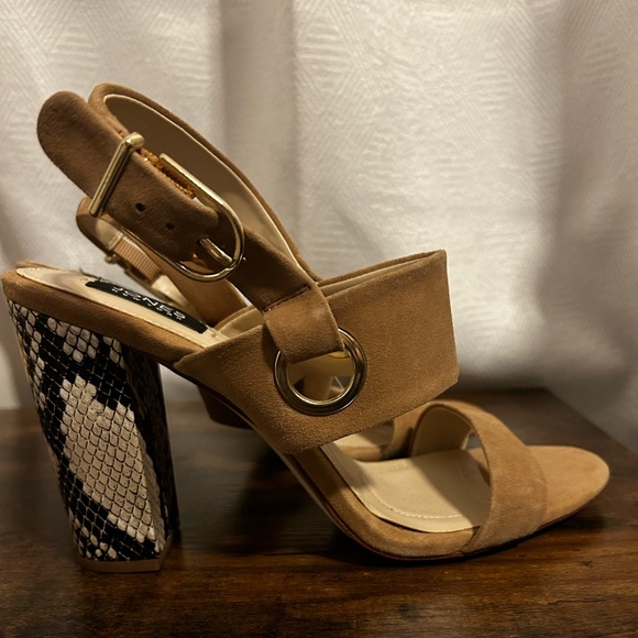 Jones New York Shoes - New Jones New York Suede and faux snakeskin heel dress sandal size 11